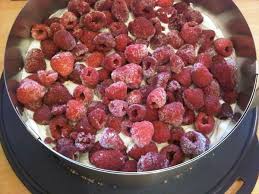 Gelatine nach packungsangabe in kaltem wasser einweichen. Himbeertorte Mit Guss Leckerei Bei Kay