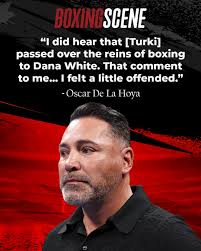 👀 Oscar De La Hoya admits he felt "a little offended" by Turki  Alalshikh-Dana White bond Full story:  https://www.boxingscene.com/i-felt-a-little-offended-oscar-de-la-hoya-weighs-in-on-turki-alalshikh-dana-white-bond--205822