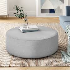 Ariella 39 79 Round Pouf Ottoman In 2020 Pouf Ottoman Ottoman Foundstone