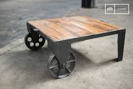 Mining cart coffee table for industrial decor. Railroad Cart Coffee Table Robust Full Of Character Pib