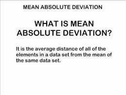Mean Absolute Deviation Youtube