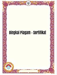 Bingkai Piagam Penghargaan Mudah Di Edit Bingkai Contoh Kartu Nama Pendidikan Dasar
