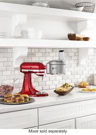 Exactslice™ system with external adjustable slicing lever to go from thick to thin. Kitchenaid Ksm2fpa Food Processor Attachment Kit With Commercial Style Dicing Silver Ksm2fpa Best Buy