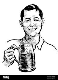 Beer clipart Black and White Stock Photos & Images