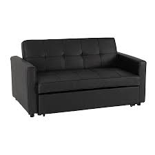 Barletto black three seat fixed sofa. Ashton Pull Out Small Double Sofa Bed In Black Faux Leather Efworld Ie Your Best Local Furniture Shop