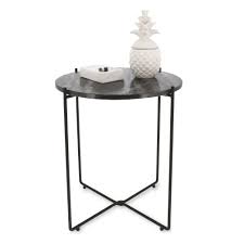 Compactor Side Table Agneta Round 41 Cm Steel Marble Black Twm Tom Wholesale Management