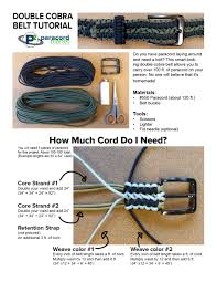 Think braiding is just for ponytails. Paracord Belt Tutorial Double Cobra Weave