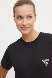 Tričko Guess ANN, barva černá