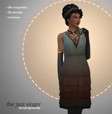 Https Retro Pixels Tumblr Com Post 179792591641 The Jazz Singer Dress A Sweet Swanky Dress For Sims 4 Dresses Sims Sims 4