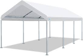 The tent is not recommended to be left. Amazon Com Advance Outdoor 10x20 Ft Heavy Duty Carport Car Canopy Garage Boat Shelter Party Tent Adjustable Height From 6 0ft To 7 5ft White Garden Outdoor