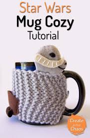 Snuggled up on the sofa with a hot chocolate in hand, does it get any better than that? Star Wars Knit Mug Cozy Tutorial Create In The Chaos