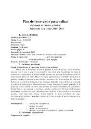 Plan de intervenţie personalizat numele şi prenumele : Pin On Desktop