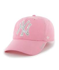 New York Yankees Women S 47 Brand Sparkle Pink Rose Clean Up Adjustable Hat Adjustable Hat 47 Brand New York Yankee Hat