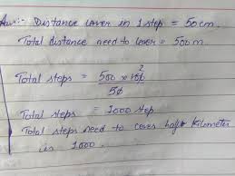 To convert kilometers to miles, multiply the kilometer value by 0.62137119223 or divide by 1.609344. Gopal Covers A Distance Of 50 Cm With Each Step He Takes How Many Steps Should He Take To Cover A Distance Of Half A Kilometer