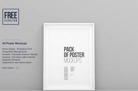 Free A3 Poster Mockup The Hungry Jpeg Poster Mockup Frame Mockup Free Wall Poster Frame