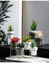 (water bottle show for size reference) 27 x 14 1/2 x 21 1/2 $195.00. New Pottery Planters Modern Small Flower Pots With Gold Black Metal Stands Decorative Tabletop Ornaments Home Decoration Flower Pots Planters Aliexpress