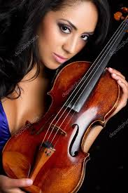 Girl Holding A reputable Violin