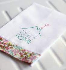 Home Sweet Home Towel Pattern To Make For House Warming Tea Towels Embroidery Dish Towel Embroidery Hand Embroidery Patterns