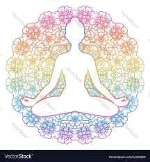 Women Silhouette Yoga Lotus Pose Padmasana Vector Image On Vectorstock Lotus Pose Mandala Drawing Silhouette Drawing