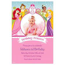 Maybe you would like to learn more about one of these? Custom Disney Princess 1st Birthday Photo Invitations Party City