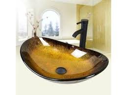 oval bathroom sink artistic tempered