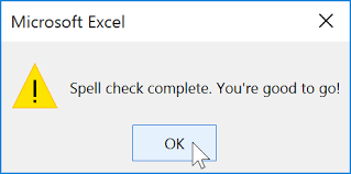 Excel Checking Spelling