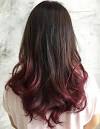 Brown Hair Dip Dyed Blue