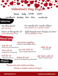 Valentine S Day English Topic Love Ielts Idioms English Idioms