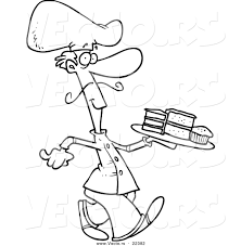 This tutorial is a simple explanation for how to achieve the outline effect seen in my series of skyrace models. Vector Of A Cartoon Dessert Chef Coloring Page Outline By Toonaday 22382