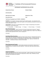 An internship application letter is a letter written to apply for a job wherein a person might like to work as an intern. Institute Of Environmental Sciences Internship Supervisor Evaluation