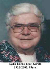 Lydia Ellen Teel Suratt (1920-2003)