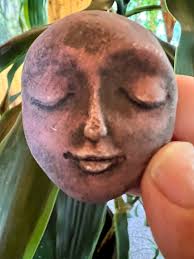 Dollhouse Miniature Ceramic Face Wall Hanging