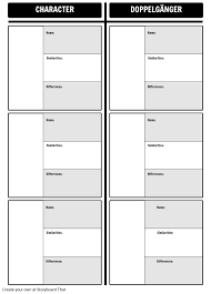 In The Simplest Of Terms A Doppelganger Is Someone S Twin Or Double Sometimes A Doppelganger Can Be Th Storyboard Template Storyboard Software Doppelganger
