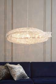Next Venetian 10 Light Oval Pendant Clear In 2021 Chandelier In Living Room Oval Pendant Wall Ceiling Lights