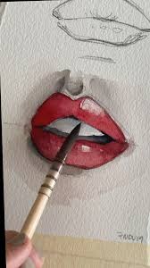 19 Drawing Lips Videos Watercolor Watercolor Paintings Tutorials Art Cart Lips Painting
