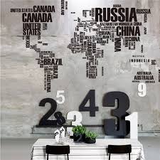 Letters World Map Wall Stickers Living Room Home Decorations Creative Pvc Decal Mural Art Wall Stickers World Map Wall Stickers World Wall Stickers Living Room