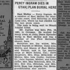 Obituary for PERCY INGRAM