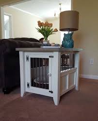 Dog Kennel I Made For My Schnauzer Perfect Side Table Dog Crate Furniture Diy Dog Crate Diy Dog Stuff