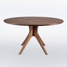 Beautiful dark walnut finish offers an elegant tone. Custom Made Round Walnut Table Mid Century Modern Dining Table Solid Walnut Wood By Nathan Hunter Design Custommade Com