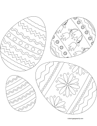 Here is the first one: Four Easter Eggs Coloring Pages Arts Culture Coloring Pages Coloring Pages For Kids And Adults