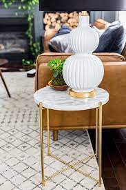 Easy Ikea Decor Hack From Plain Side Table To A Marble Masterpiece Hunker Ikea Decor Ikea Decor Hack Ikea Side Table