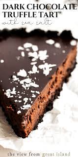 Dark Chocolate Truffle Tart Chocolate Lover Desserts Chocolate Dessert Recipes Dark Chocolate Desserts
