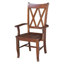 Whitewood Double X Back Chair With Arms C581 20a Solid Wood Dining Chairs Dining Chairs Chair