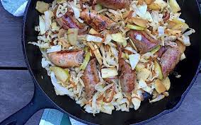 1 pound smoked sausage like pork bratwurst or turkey kielbasa, cut on the bias. Sausage Cabbage And Apple Skillet Mom S Kitchen Handbook