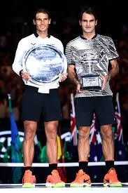 Federer goes on to thank his team for preparing him to compete in the australian open. Downeyjrs Rafael Nadal Of Spain And Roger Federer Of Switzerland Pose After The Men S Final Match On Day 14 Of The Roger Federer Tennis Stars Tennis Legends