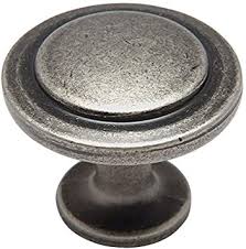 Ravinte cabinet door & drawer hardware installation template kit include drill bit. 25 Pack Cosmas 5560wn Weathered Nickel Cabinet Hardware Round Knob 1 1 4 Diameter Cabinet And Furniture Knobs Amazon Com