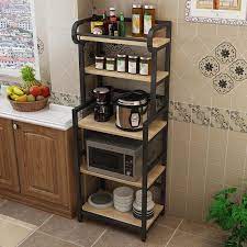 Adding a few shelves or a spice rack to your walls is a great way to save cupboard space while keeping your things readily available. Kitchen Racks Floor Mounted Multi Layer Storage Rack Microwave Oven Dish Cabinet Storage Rack Home Artifact Storage Holders Racks Aliexpress Kitchen Rack Modern Kitchen Storage Kitchen Appliance Storage