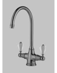 Browse kitchen mixer taps, pillar taps from deva & more! Alrisha Traditional Swan Spout Tap For Kitchens Brushed Nickel C Swan Neck Spout Swivel Spout White Levers