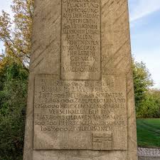 One Of Four Concrete Stele With Inscription Friedland Memorial Friedland Gedachtnisstatte Is A Monument To The German Expellees A Denkmal Vertreiben Frieden