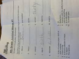 Students learn about the sometimes the letters in the words are jumbled. The Letters Of The Words Are Below Are Jumbled Figure Out What The Word Is And Write It On The Blank Brainly Com